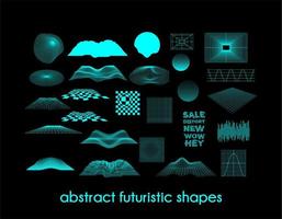 abstract futuristic shapes vector design