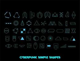 cyberpunk simple shapes vector design