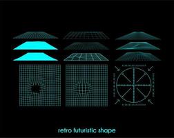 vector design simple retro futuristic shape