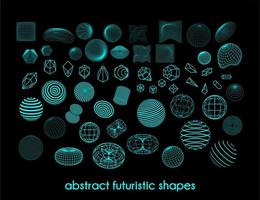 abstract futuristic shapes vector design