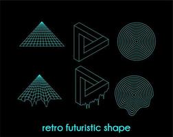 vector design simple retro futuristic shape