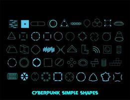 diseño de vectores de formas simples cyberpunk