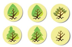 tree tranformation vector illustration
