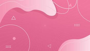 fondo rosa memphis con vector de elementos de línea