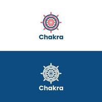 chakra logo rojo y azul vector