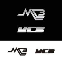 Unique MCB initials logo design. Suitable for audio business vector