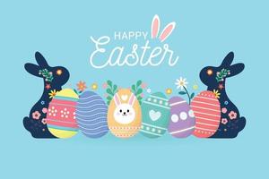 Happy easter day background vector illustration.