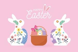 Happy easter day background vector illustration.