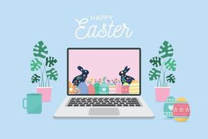 Easter day background vector illustration.Usable for Banners, posters, cover design template, social media template.