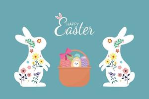 Happy easter day background vector illustration.