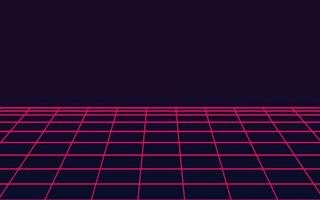 Retro Neon Light Abstract Background. Vector cyber illustration wallpaper in meta verse. Backdrop for website landingpage big data and block chain, Low Light Neon Tron Background