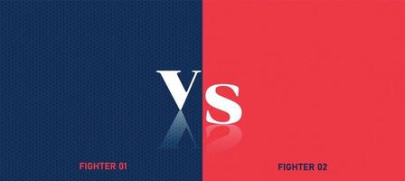 Compared to screen design Battle headline template Blue and red Flat modern design Vector illustration