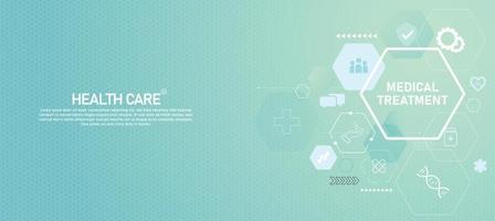 Geometric hexagon background Medical concept with vector icon