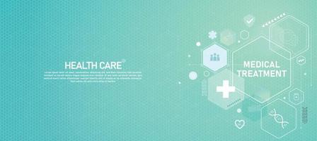 Geometric hexagon background Medical concept with vector icon