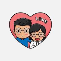 Man and woman in valentines day vector