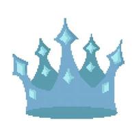 queen crown illustration with pixel theme vector