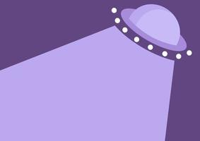 illustration of ufo with bright purple light