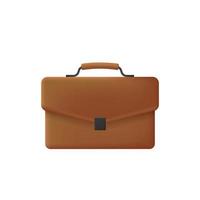 3d cute realistic briefcase business management development project professional corporate vector