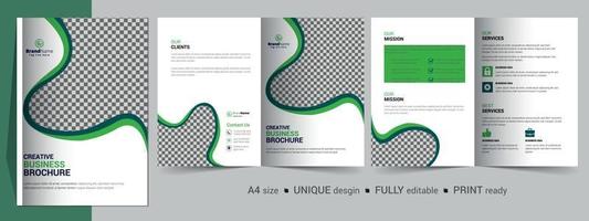 Corporate Business Bifold Brochure Template Design