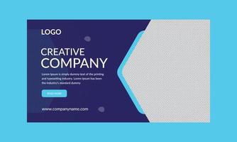 Diseño de plantilla de banner de negocios abstracto, promoción de marketing de negocios digitales, plantilla de página de destino vector