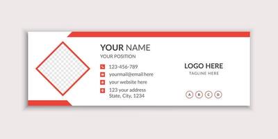 Creative Email Signature or Email Footer Design Template Layout vector