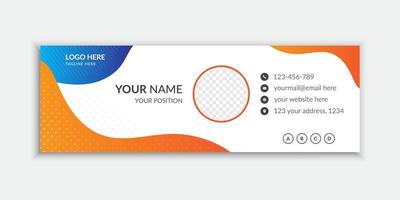 Email Signature Design Template or Mail Layout vector