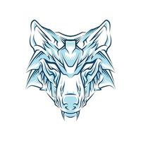 wolf head illustration vector