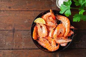 shrimp food prawns seafood healthy meal pescetarian diet photo