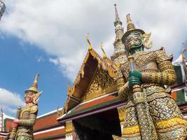 Demon Guardian in Wat Phra Kaew Bangkok Thailand. photo