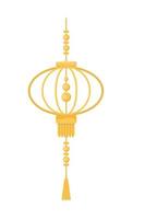 golden chinese lamp vector