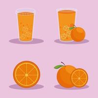 batido de naranja fresca vector