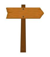 wooden sign isolated vector