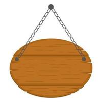hanging wooden oval sign
