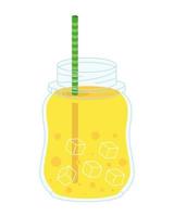 batido de plátano en taza vector