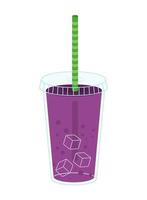 smoothie with straw vector