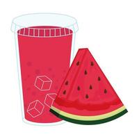 smoothie watermelon fruit vector