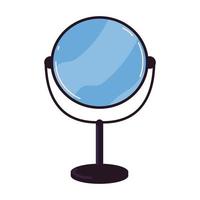 round mirror icon vector