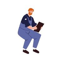 worker with clipboard vector