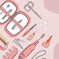 tools for manicure vector