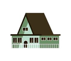 house with fence vector