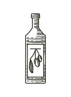oil olive bottle vector