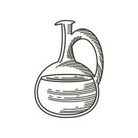 aceite de oliva estilo dibujado a mano vector