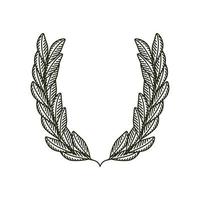laurel wreath engraving vector