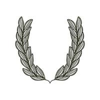 laurel wreath engraving vector