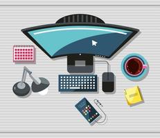 workplace desktop background vector