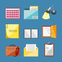 office supplies icons vector