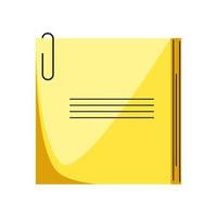 office folder with clip vector