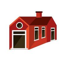 house with chimney vector