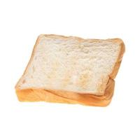 Slices toast bread on white background photo