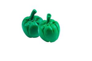 bell pepper model from Japanese clay on white background photo